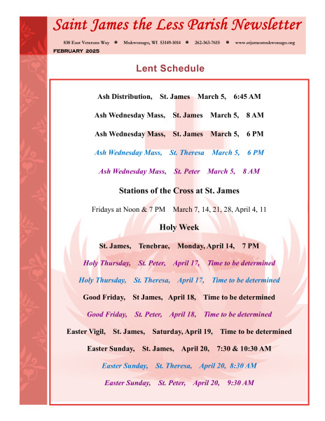February 2025 newsletter 4 page