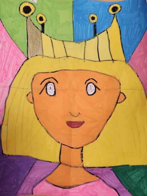 1st gr self portrait